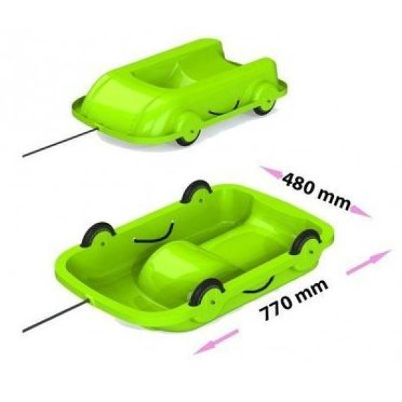 Univerzálne boby s kolieskami 2 v 1 Inlea4Fun 460504/1- zelené