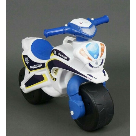 Detské odrážadlo motorka Inlea4Fun POLICE - biele/modré