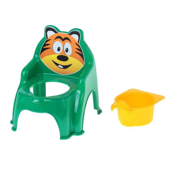 Highchair Inlea4Fun tigru în formă de oliță - Verde