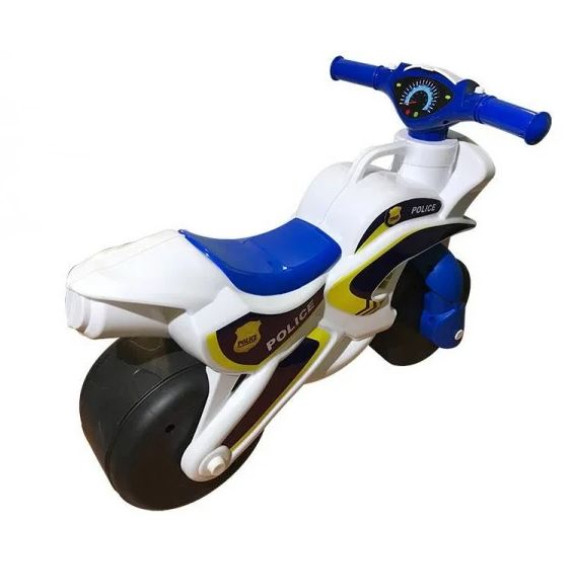 Detské odrážadlo motorka Inlea4Fun POLICE - biele/modré