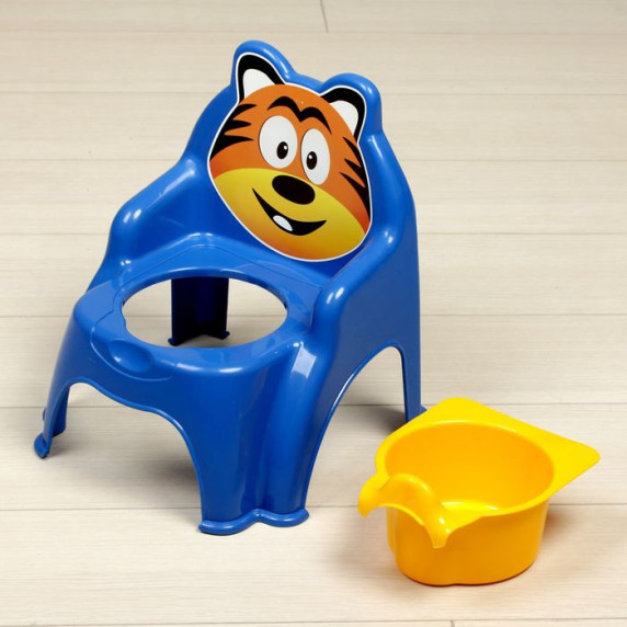 Detský nočník v tvare stoličky Tiger Inlea4Fun - modrý