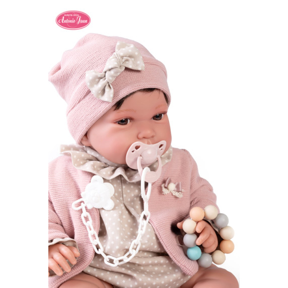 Realistická detská bábika-bábätko 40 cm Antonio Juan - Pipa Chaqueta Rosa