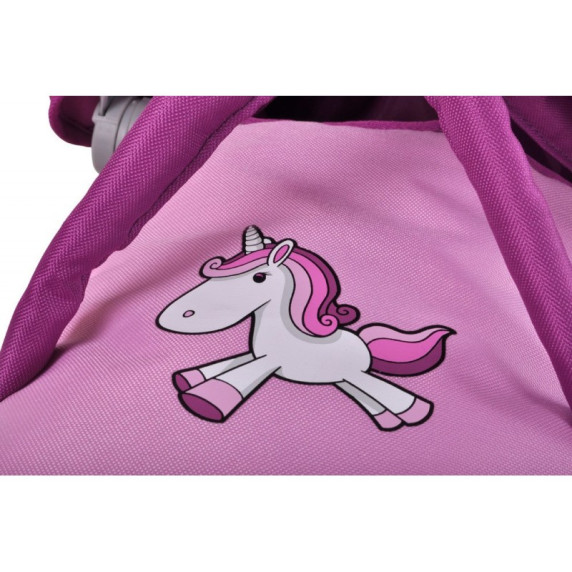 Játék babakocsi hordozható mózeskosárral KNORR TOYS Ruby 63172 - rózsaszín/lila