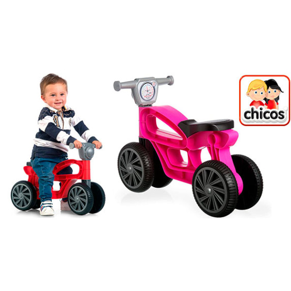 CHICOS Detské odrážadlo motorka - ružové