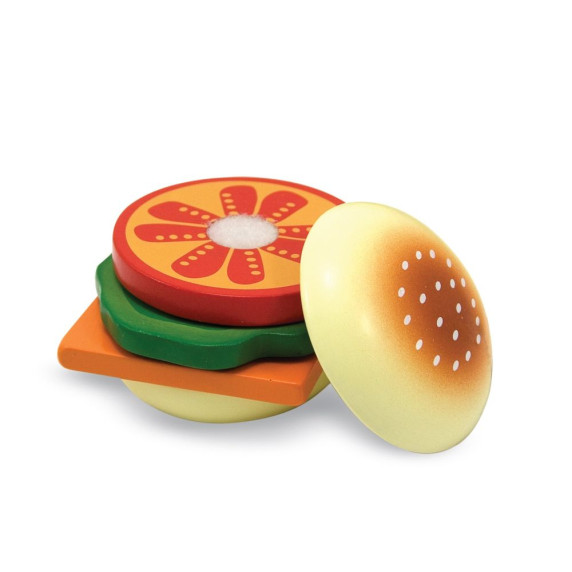 Set  de jucărie din lemn - MELISSA&DOUG - Hamburger și sandviș