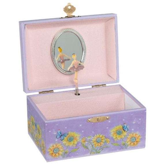 Cutie muzicală pentru bijuterii - balerină GOKI Music Box Pixie - violet