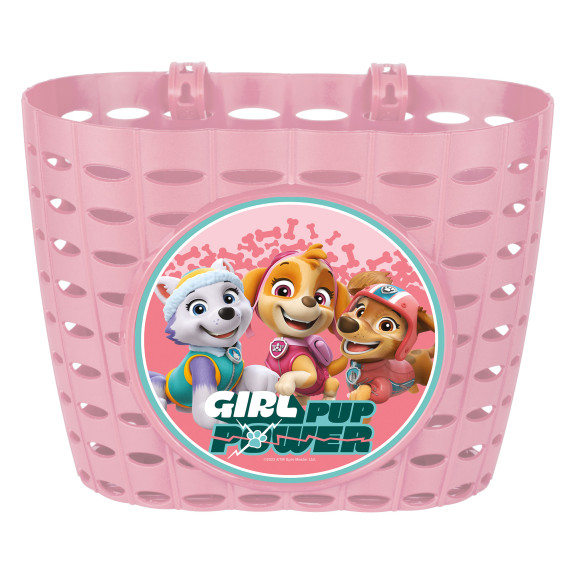 Kerékpár kosár PAW PATROL Mankcs őrjárat - Világos rózsaszín