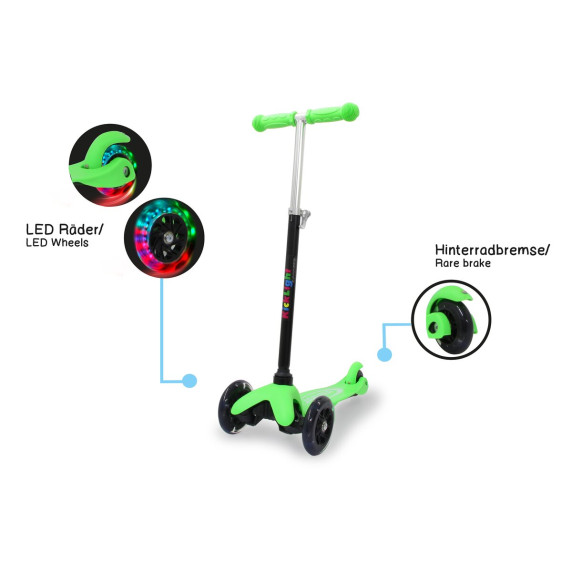 Trotinetă cu 3 roți - Scooter KickLight - galben - Jamara