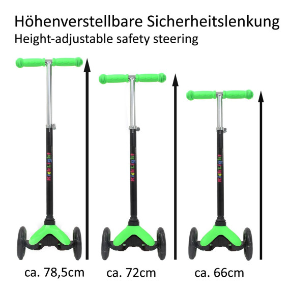 Trotinetă cu 3 roți - Scooter KickLight - galben - Jamara