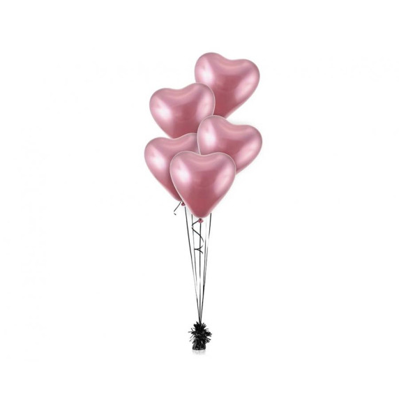 Set baloane - 6 buc GoDan - Beauty&Charm Platinum light pink hearts