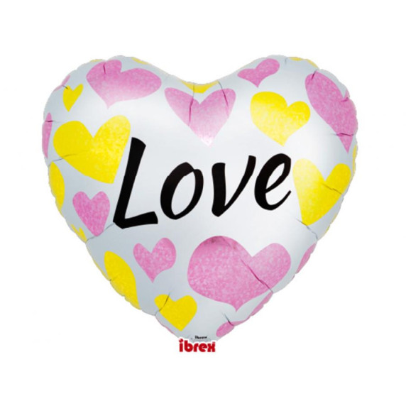 Balon în formă de inimă - 1 bucată - GoDan - White Love 