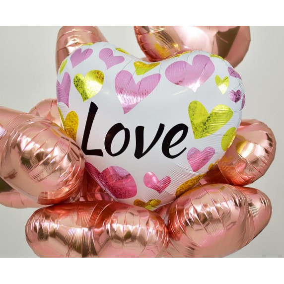 Balon în formă de inimă - 1 bucată - GoDan - White Love 