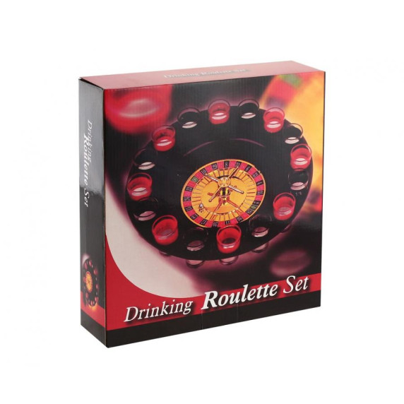 Pálinka rulett, ivós társasjáték 16 db pohárral Drinking Roulette Set
