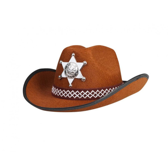 Pălărie sheriff - GODAN - maro închis