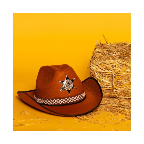 Pălărie sheriff - GODAN - maro închis