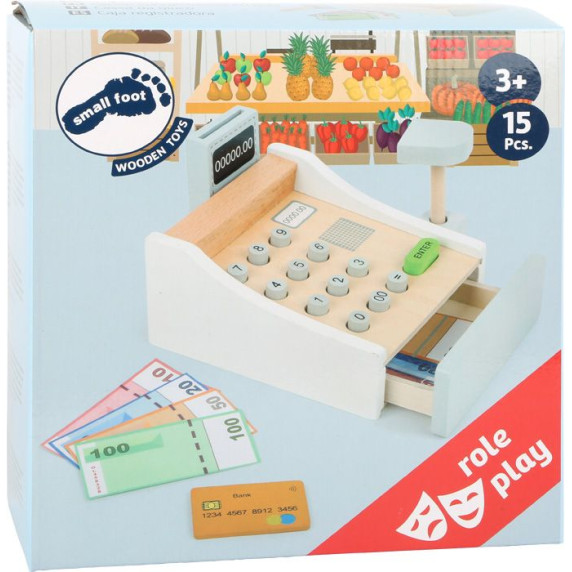 Casă de marcat din lemn pentru copii - SMALL FOOT Cash register