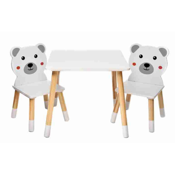 Detský stolík so stoličkami Macko
