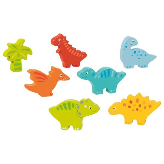Fa kirakó, beillesztő játék GOKI Dinoszaurszok