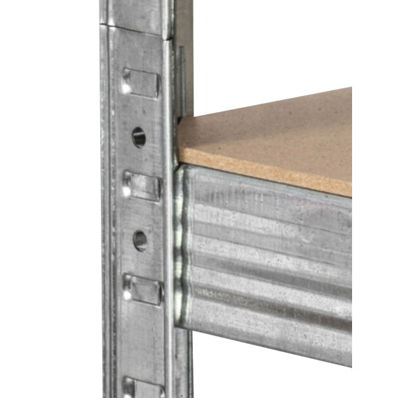 Kovový regál 180 x 90 x 40 cm 5 políc Kynast Silver
