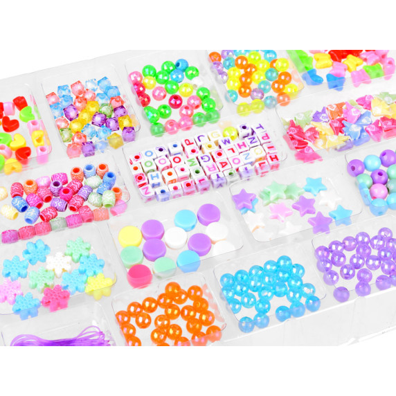 Set pentru confecționarea brățărilor, mărgele colorate - Inlea4Fun BEADS DESIGN