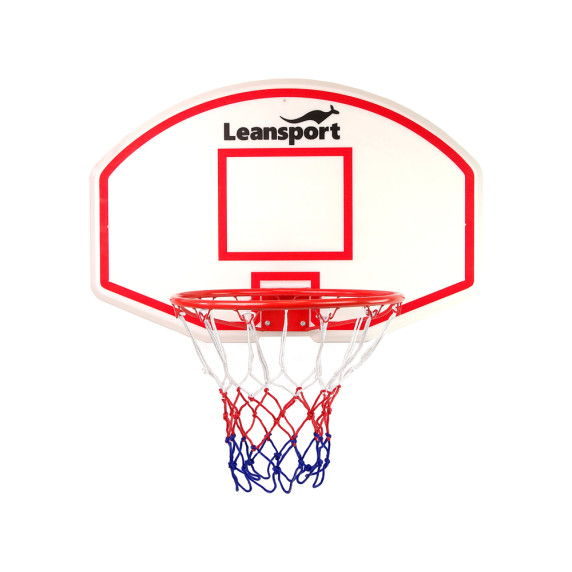 Coș de baschet cu panou - 90 cm - alb/roșu