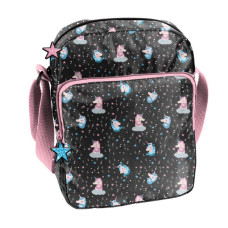 Taška cez rameno PASO Unicorn Black - jednorožec - 