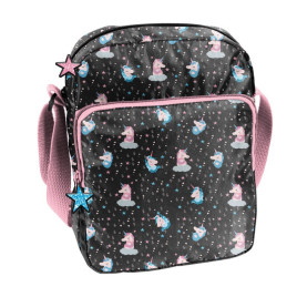 Taška cez rameno PASO Unicorn Black - jednorožec - 