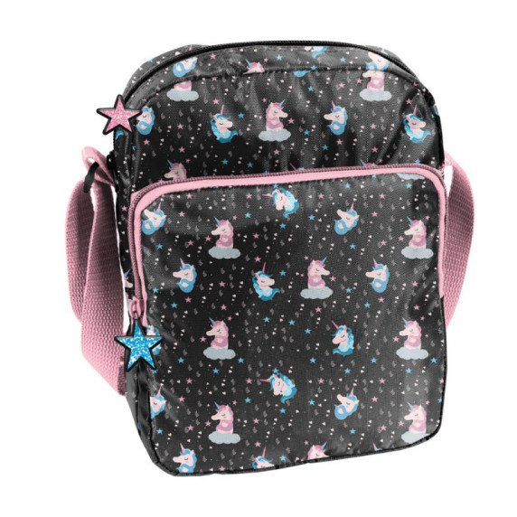 Geantă de umăr pentru copii - PASO Unicorn Black - unicorn