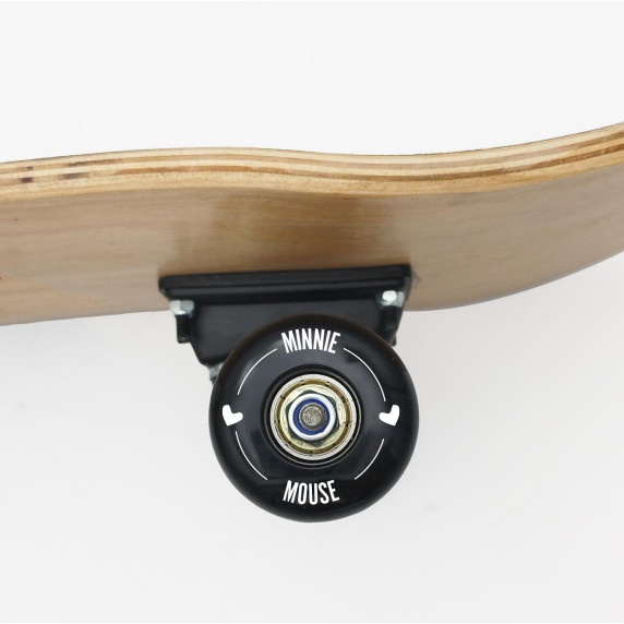 Skateboard din lemn - 79x20x12 cm - BIG WOODEN D100 - Minnie classic