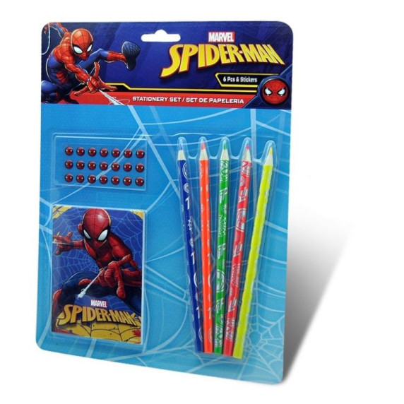 Set papetărie - SPIDERMAN - 6 buc - Kids Licensing