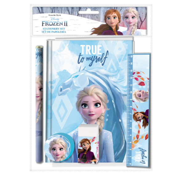 Iskolai szett Kids Licensing Jégvarázs 2021 KÉK - hátizsák füzetkészlettel