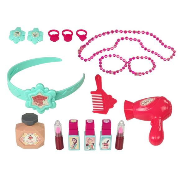 Detský toaletný stolík so stoličkou Inlea4Fun BEAUTY ANGEL - ružový