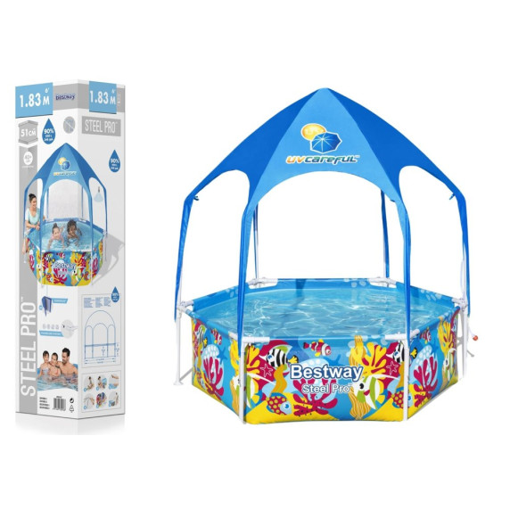 Piscină pentru copii cu copetină - 183 cm x 51 cm - BESTWAY 5618T