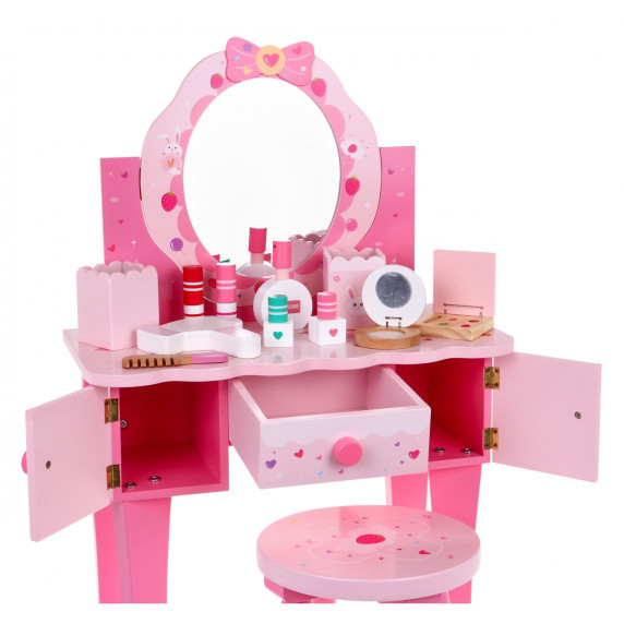 Masă de toaletă cu scaun pentru copii - Inlea4Fun MAKE UP TABLE