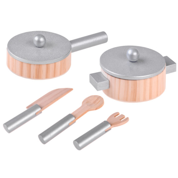 Bucătărie din lemn pentru copii cu accesorii - Inlea4Fun ZINA ZA4127