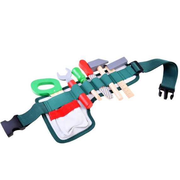 Drevené náradie s opaskom pre deti Inlea4Fun TOOL BELT