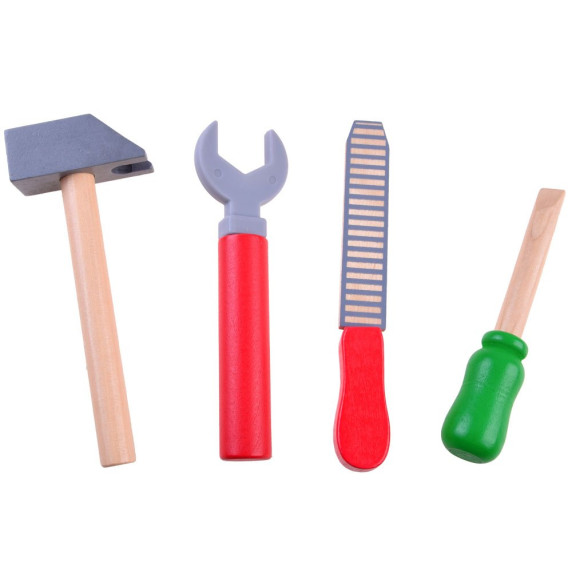 Drevené náradie s opaskom pre deti Inlea4Fun TOOL BELT