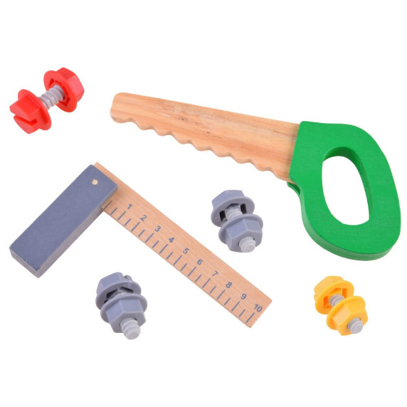 Drevené náradie s opaskom pre deti Inlea4Fun TOOL BELT