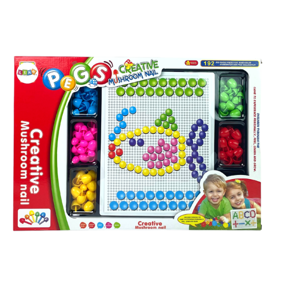 Mozaik kirakó játék 192 darabos Inlea4Fun PEGS CREATIVE