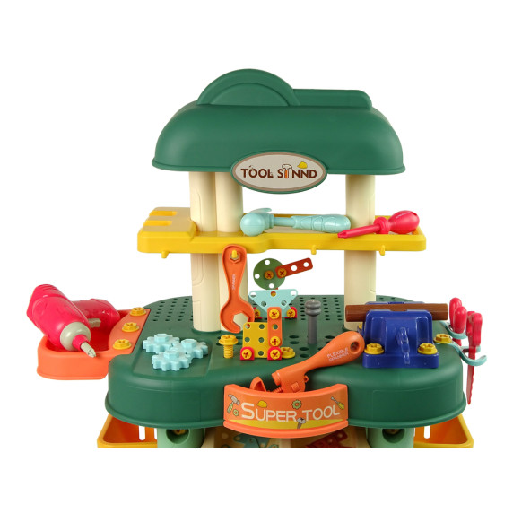 Szerszámos asztal Inlea4Fun TOOL TABLE TOYS - Türkiz