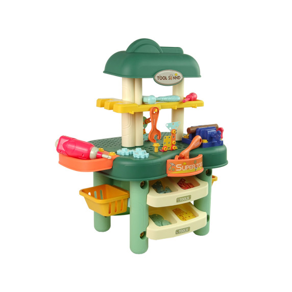 Szerszámos asztal Inlea4Fun TOOL TABLE TOYS - Türkiz