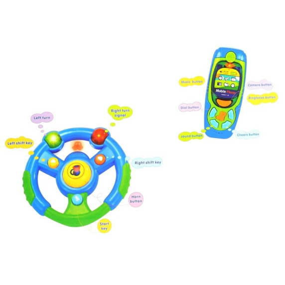 Készségfejelsztő kormány és telefon Inlea4Fun MUSIC COMBINATION