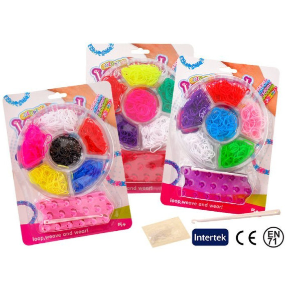 Gumi karkötő készítő készlet 600 db gumi Inlea4Fun LOOM BAND