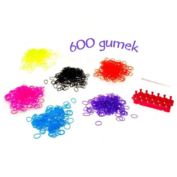 Gumi karkötő készítő készlet 600 db gumi Inlea4Fun LOOM BAND