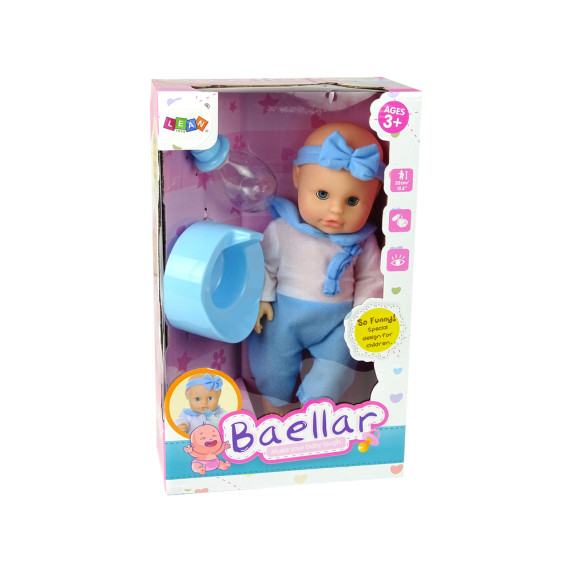 Játék baba 30 cm Inlea4Fun BAELLAR - Kék