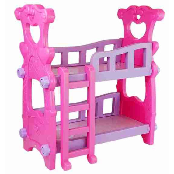 Emeletes ágy játékbabáknak Inlea4Fun SWEET BABY - Rózsaszín