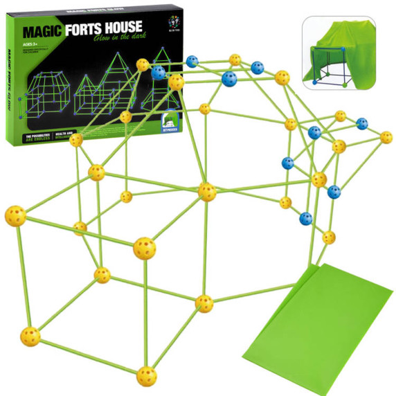 Várépítő készlet gyerekeknek Inlea4Fun MAGIC FORTS HOUSE