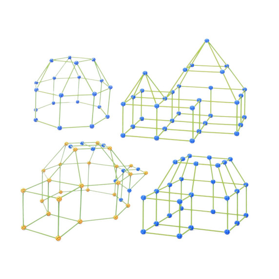 Várépítő készlet gyerekeknek Inlea4Fun MAGIC FORTS HOUSE