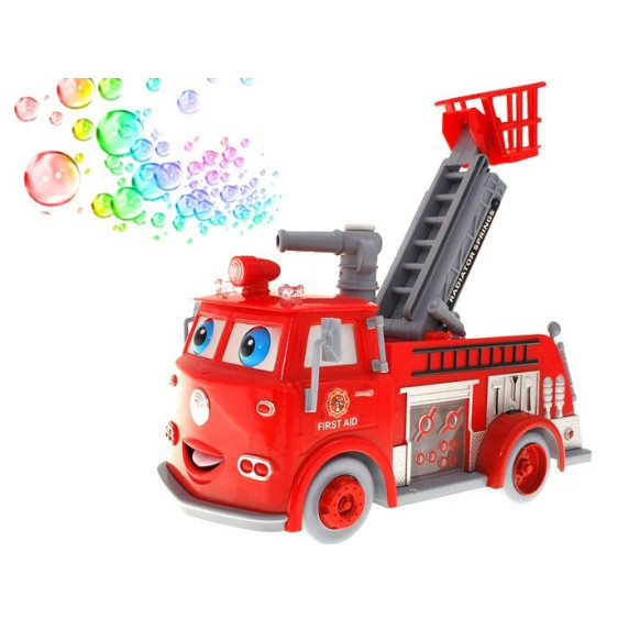 Buborékfújó tűzoltóautó fény- és hanghatásokkal Inlea4Fun PUMPER