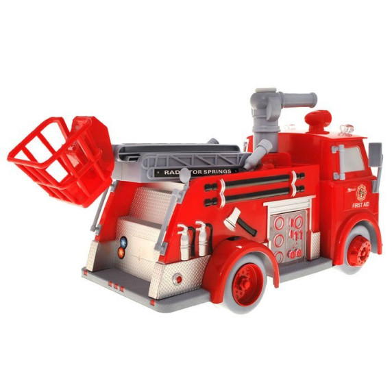 Buborékfújó tűzoltóautó fény- és hanghatásokkal Inlea4Fun PUMPER
